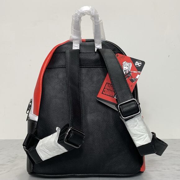 LOUNGEFLY Harley Quinn Backpack Joker Girl GameStop Excl 30th Anniversary NWT - Picture 3 of 10
